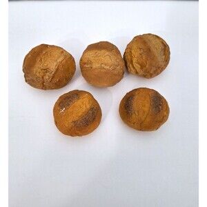 Lot of 5 Faux Fake Toy Bread Set Hard Realistic Play Food Home Prop Vintage